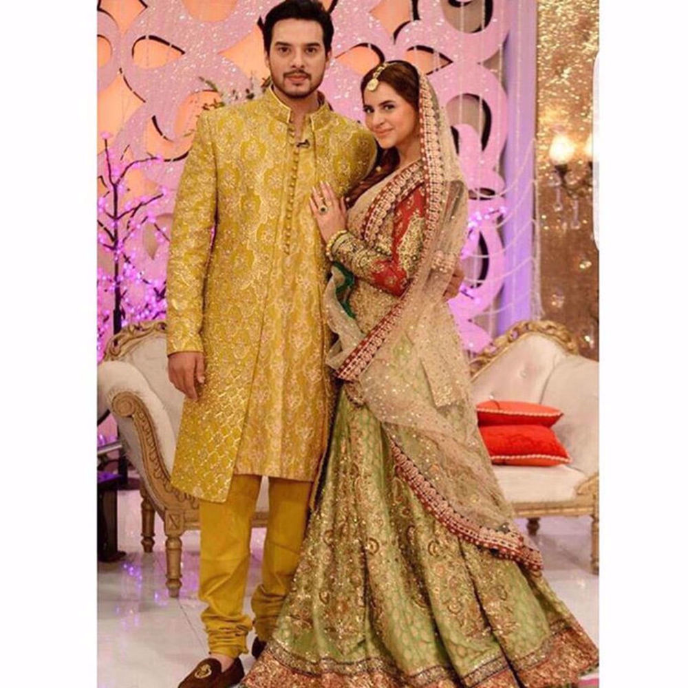 Picture of KUNWAR AND FATIMA LOOKING SPLENDID IN THEIR MEHNDI OUTFIT